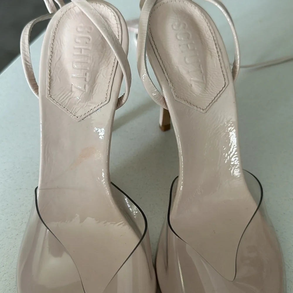 Schutz Desta Heel Revolve in Rose Nude size 8 NWOT